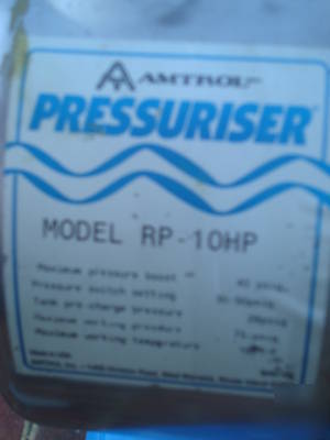 Amtrol water pressure booster system rp-10HP 40PSIG
