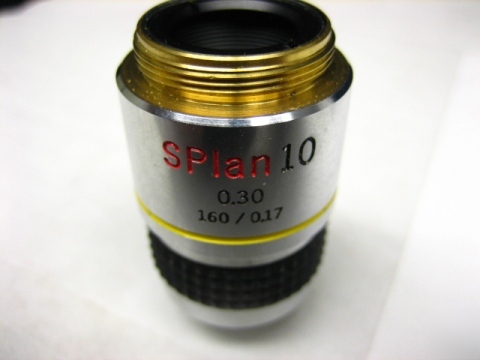 Olympus splan s-plan 10X /.30 microscope objective lens