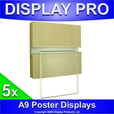 5 x A9 slatwall poster displays price ticket holders