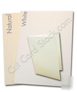 Natural (off white) folded A7 invitations 50 pk