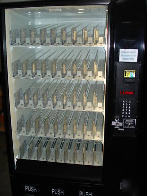  dixie narco glass front cold drink vending machine 