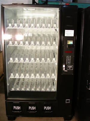  dixie narco glass front cold drink vending machine 