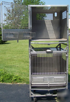 Stainless steel hospital grade veterinary animal cages
