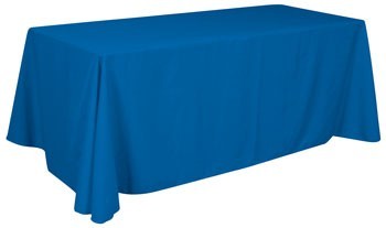 8FT 4-sided table throws for tradeshows many colors