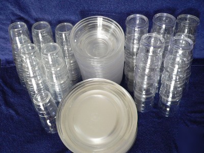 Large lot 92-pc set of creativeware creative ware clear