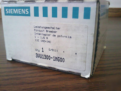 New siemens 3VU1300-1MG00 motor protector 1 - 1.6 ** **