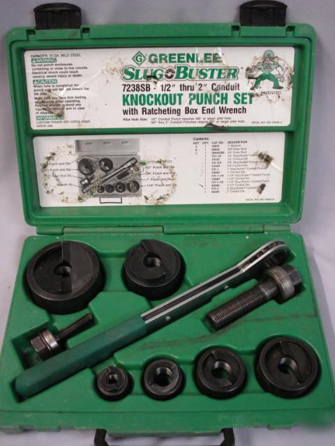 7238SB slugobuster knockout punch set greenlee conduit