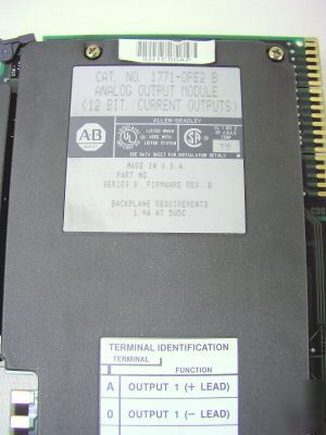 Allen bradley 1771-OFE2- 4 channel analog output module