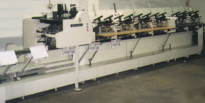 Harris macey saddle stitcher, collator, counter stacker