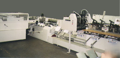 Harris macey saddle stitcher, collator, counter stacker