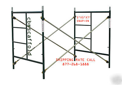 New 5' x 5' x 7' single box masonry scaffold frame set