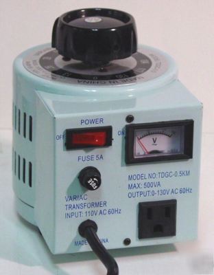 New metered variac - var ac output transformer 5 amp 
