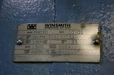 Winsmith gear reducer 7MCTD with leeson motor C6T17FC1E