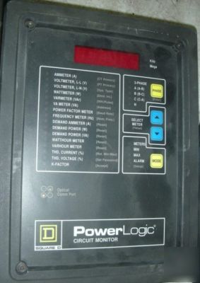 Powerlogic square d circuit monitor panel 3020 cm-2350 
