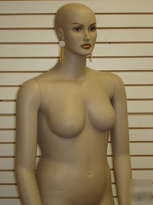 Plus size brown black color female mannequin pfm-0011