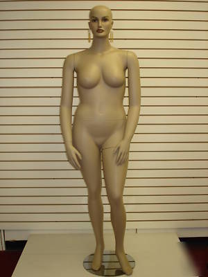 Plus size brown black color female mannequin pfm-0011