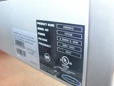 Commercial pro electric griddle countertop CPG36