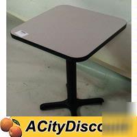 Commercial restaurant 24X24 dining table w/ base used