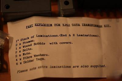 New YJ62 12V 50VA transformer kit. .nos.hobby electronics