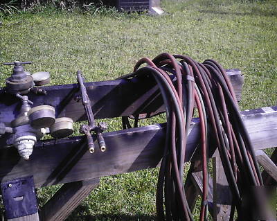 Victor gauges, victor torch/cutting head, hoses