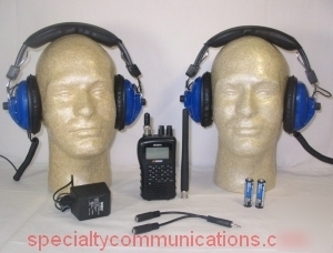 Uniden BC72XLT scanner & 2 headsets for racing