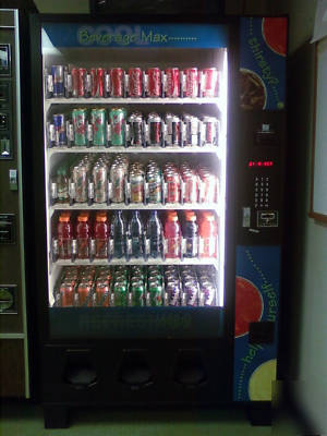 Dixie narco bev max vending machine w/$1-$20 bill accep