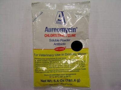 Aureomycin soluble powder 6.4OZ antibiotic