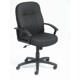 Boss executive black fabric mid back office chair $155