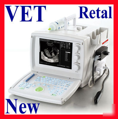New veterinary ultrasound scanner + 6.5MHZ rectal probe