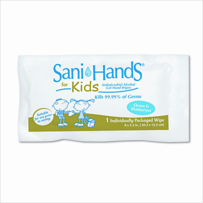 Wet wipes for kids, cloth, 5-3/8 x 8, white, 1000/box