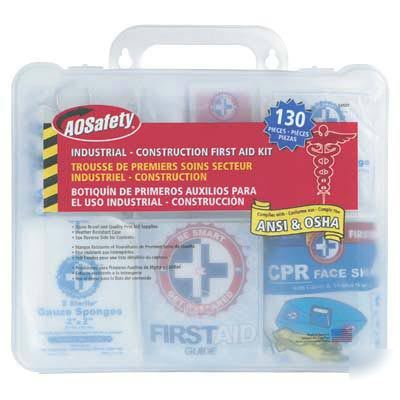 Ao safety 130-pc. industrial/construction first aid kit