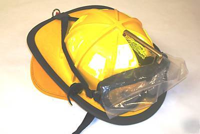 Cairns yellow traditional #880 helmet w/ goggles, fire