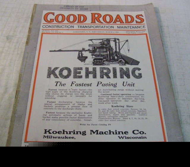 Good roads 1921 construction magazine vol.60 no.9