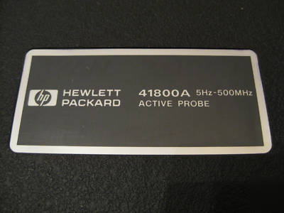 Hp agilent 41800A active probe w/ case and accessories 