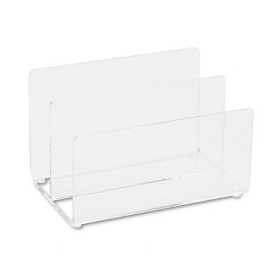 Kantek inc. mini sorter, two sections, acrylic clear