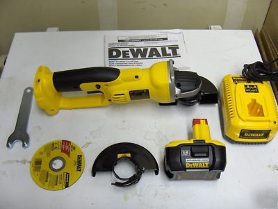 New dewalt DC411 18VOLT grinder complete kit 