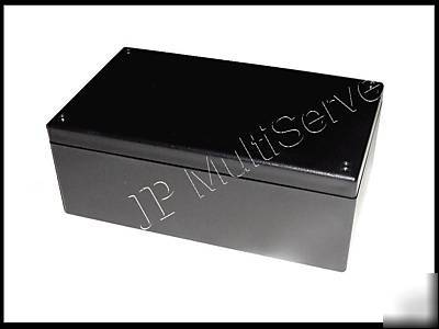 Project box 6.25 x 3.75 x 2.4 black plastic enclosure