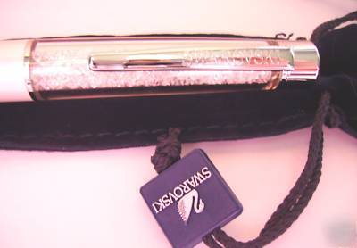New swarovski crystal crystalline white ballpoint pen - 