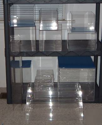 24 acrylic plexiglass display cases - pickup only