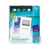 Avery dennison top-load poly sheet protectors, hvy g...