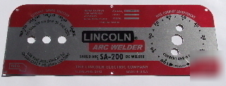 Lincoln welders sa-200-163 red face plate m-10926 .025