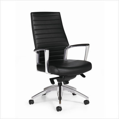 Global total office accord high back chair in black