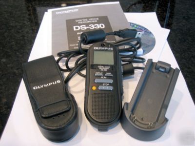 Olympus ds-330 handheld digital voice recorder /w cd