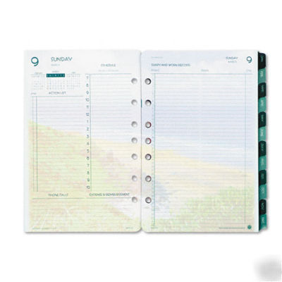 Day timer coastlines dated 2 page/ day organizer refill