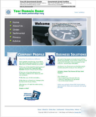 Joint vent turnkey website online web business for sale