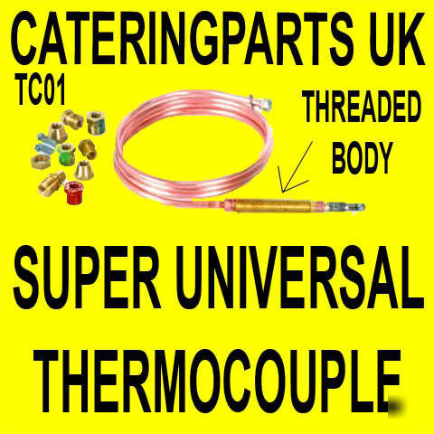 TC01 tekni super universal slim threaded thermocouple