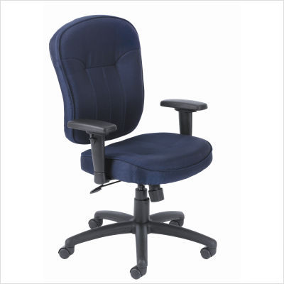 Office fabric task chair with adjustable arms burgandy