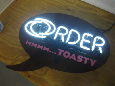 Quiznos order neon sign mmm..toasty quizno hot swap