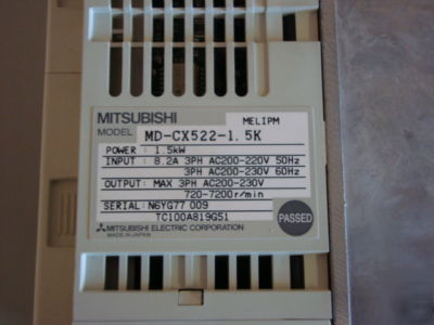 New mitsubishi md-CX522-1.5K, md-CX500 8.2AMP ac drive .
