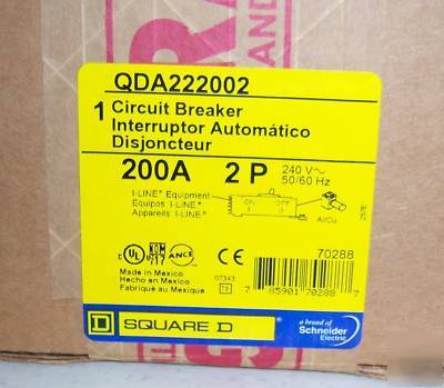 New square d QDA222002 200AMP 2 pole 